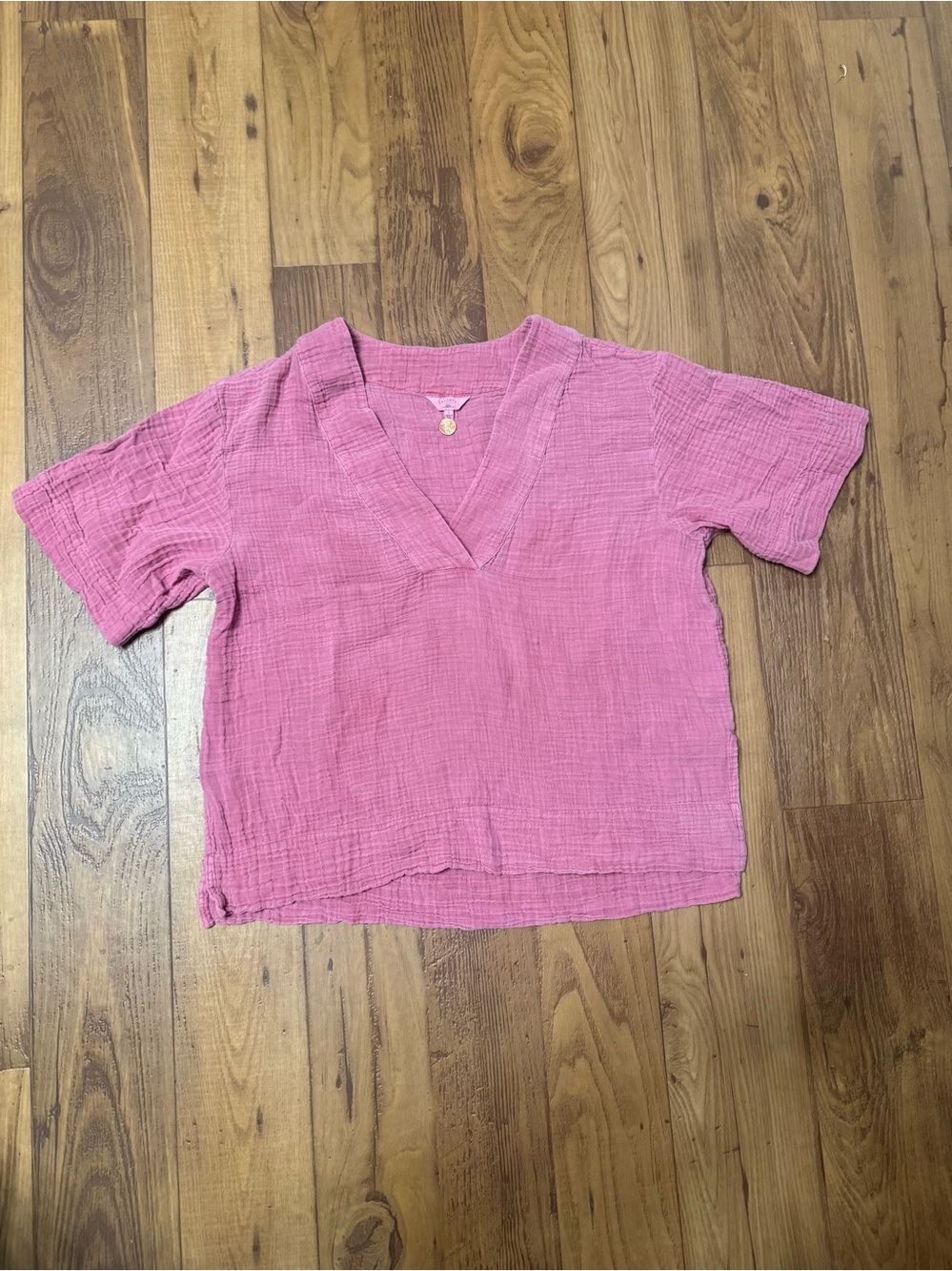 Faherty Dune Cotton Gauze Popover -Heather Rose SZ‎ L